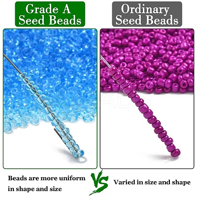 12/0 FGB Grade A Round Glass Seed Beads SEED-Q006-F06-1