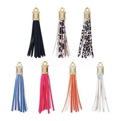 PU Imitation Leather Tassel Pendants FIND-TA0005-07B-1