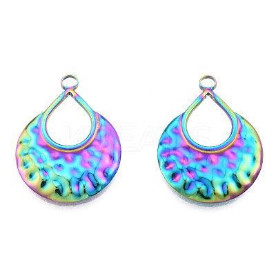 Ion Plating(IP) 201 Stainless Steel Pendants STAS-N098-247M-1