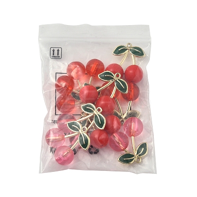 9Pcs 3 Styles Acrylic & Alloy Enamel Pendants ENAM-FS0004-72-1