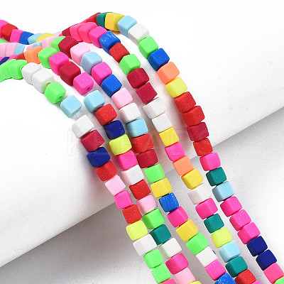 Handmade Polymer Clay Beads Strands X-CLAY-N008-061-10-1