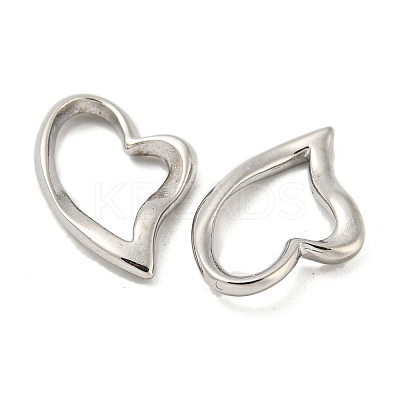 Non-Tarnish 304 Stainless Steel Heart Linking Rings STAS-L022-221P-1
