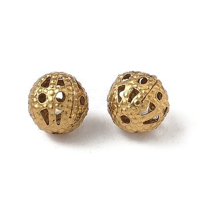 Brass Filigree Beads KK-DC0001-24-1