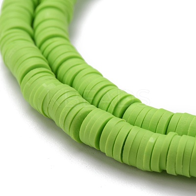 Flat Round Handmade Polymer Clay Beads X-CLAY-R067-6.0mm-50-1