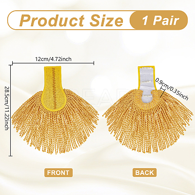 Polyester Tassel Epaulettes AJEW-WH0481-519C-01-1