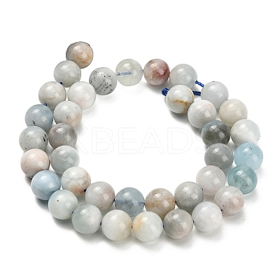 Natural Aquamarine Beads Strands G-F591-29A-10mm-03-1