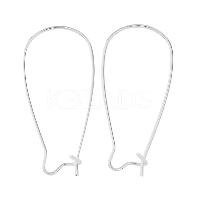 Brass Hoop Earrings Findings Kidney Ear Wires KK-EC221-NFS-NF-1