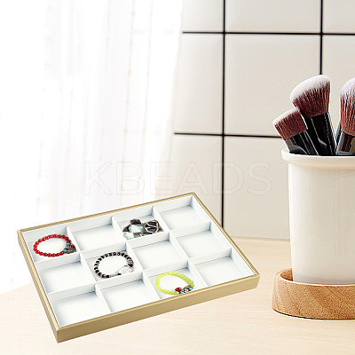 1Pc 12 Grids Imitation Leather Jewelry Trays CON-CL0001-02B-1