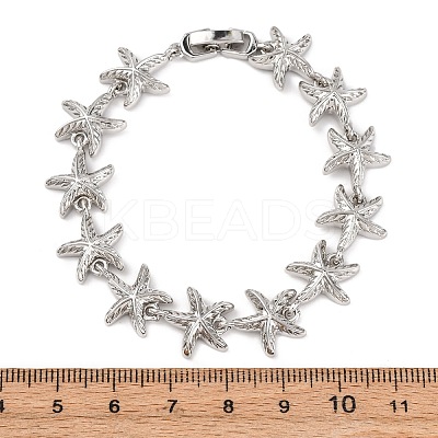Brass Link Bracelets for Women BJEW-H209-01P-1