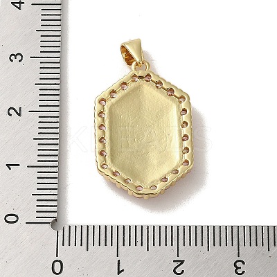 Rack Plating Brass Enamel Cubic Zirconia Pendants KK-S366-04G-1