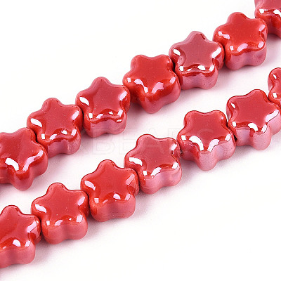 Handmade Porcelain Bead Strands PORC-N011-04G-1