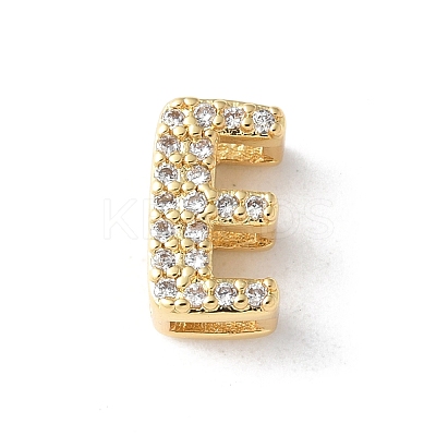 Brass Micro Pave Clear Cubic Zirconia Initial Multi-strand Links KK-S520-01G-05-1