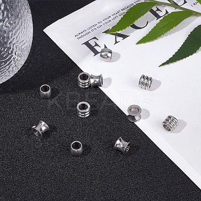 70Pcs 7 Style 201 Stainless Steel European Beads OPDL-UN0001-05-1