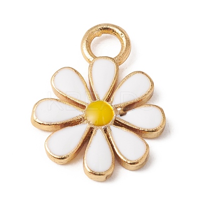 Eco-Friendly Rack Plating Brass Enamel Pendants KK-F835-15B-G-1