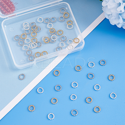60Pcs 3 Colors Brass Soldered Closed Jump Rings KK-GA0001-26-1