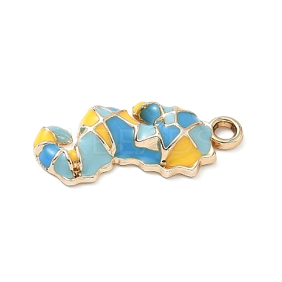 Alloy Enamel Pendants PALLOY-P313-09A-G-1