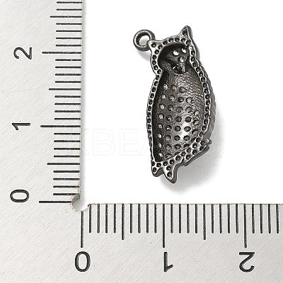 Rack Plating Brass Micro Pave Cubic Zirconia Pendants KK-L224-056B-1