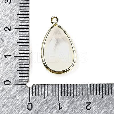 Natural Dyed Quartz Crystal Faceted Pendants G-M431-17G-01-1