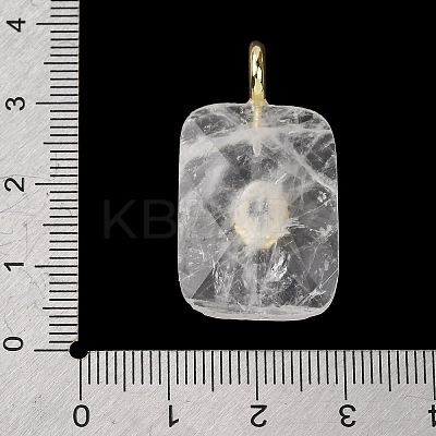Natural Quartz Crystal Faceted Pendants G-B186-01G-10-1