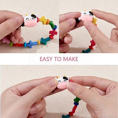 60pcs Resin cabochons cartoon cute cow patch DIY material accessories(2 styles) JX613A-1