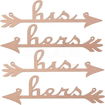 His and Hers Arrow Chair Signs Banner DIY-WH0157-34-1
