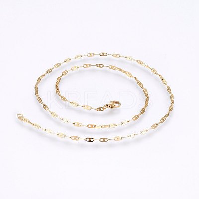 304 Stainless Steel Mariner Link Chain Necklaces NJEW-P226-03G-04-1