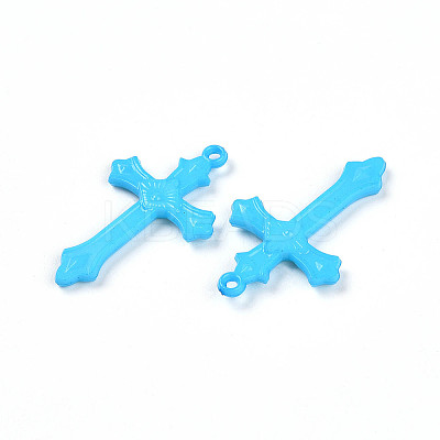 Opaque Acrylic Pendants SACR-WH0017-01A-1