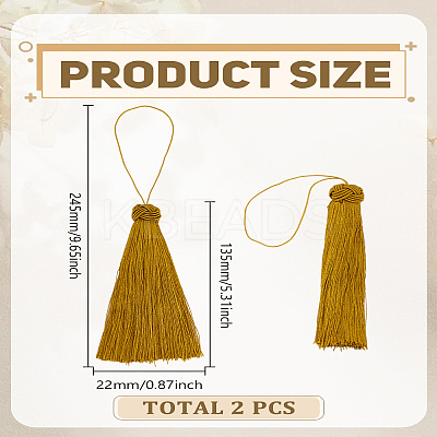 2Pcs Nylon Tassel Pendant Decorations HJEW-LP0002-42A-1