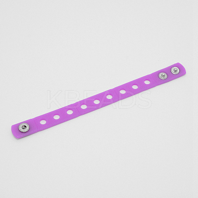 Kids Silicone Cord Bracelets BJEW-WH0011-02J-1