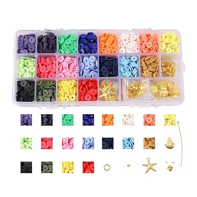 DIY Heishi Beads Jewelry Kits DIY-SZ0001-02-8mm-1