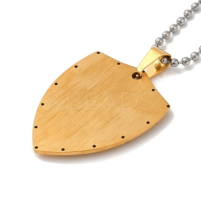 Cross Religion Tag 201 Stainless Steel Pendant Necklace with Iron Box Chains LS-NJEW-D048-05GP-1