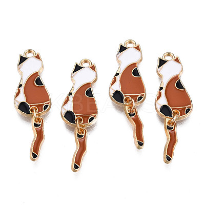 Eco-Friendly Alloy Enamel Pendants X-ENAM-T011-84C-NR-1