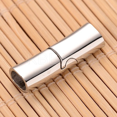 Tarnish Resistant Smooth Surface 304 Stainless Steel Rectangle Magnetic Clasps with Glue-in Ends LS-STAS-I045-06B-1