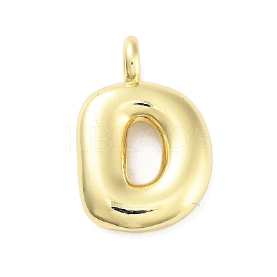 Rack Plating Brass Balloon Letter Pendants KK-C050-01G-D-1