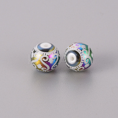 Electroplate Glass Beads X-EGLA-Q123-005A-1