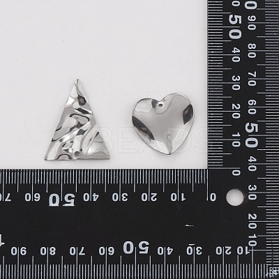 30Pcs 6 Style 304 Stainless Steel Pendant STAS-SZ0002-70P-1