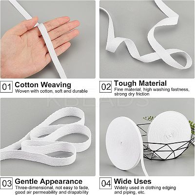 Cotton Cotton Twill Tape Ribbons OCOR-WH0057-30A-01-1