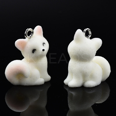 Flocky Resin Pendants RESI-N032-14-1