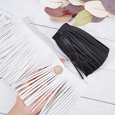 2M 2 Colors Faux Leather Fringe Trimmings DIY-GF0006-33-1