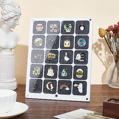 Acrylic with Felt Commemorative Coin Display Tray AJEW-WH0471-110A-1