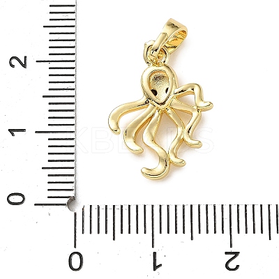 Brass Micro Pave Cubic Zirconia Pendants KK-I383-07G-02-1