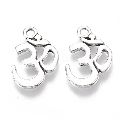 Yoga Tibetan Style Alloy Pendants TIBE-R317-018AS-LF-1