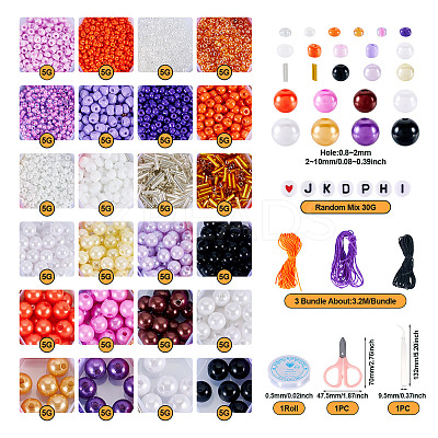 DIY 24 Style ABS & Acrylic Beads Jewelry Making Finding Kit DIY-TAC0031-01-1