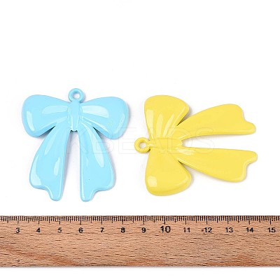 Spray Painted Alloy Big Pendants PALLOY-T092-83M-1