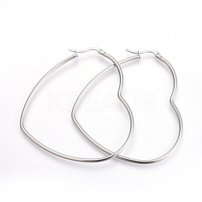 Tarnish Resistant 201 Stainless Steel Hoop Earrings EJEW-A052-09A-1