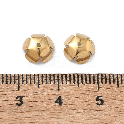 304 Stainless Steel Bead Caps STAS-P448-09L-G-1