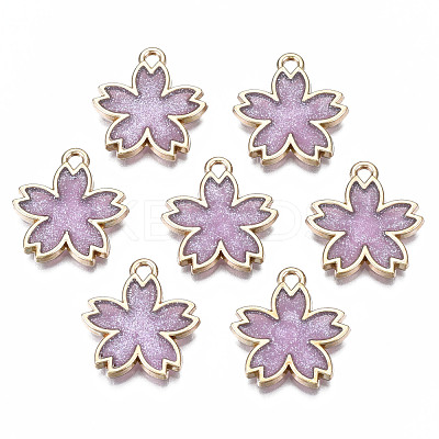 Rack Plating Alloy Epoxy Resin Pendants PALLOY-T083-02D-1