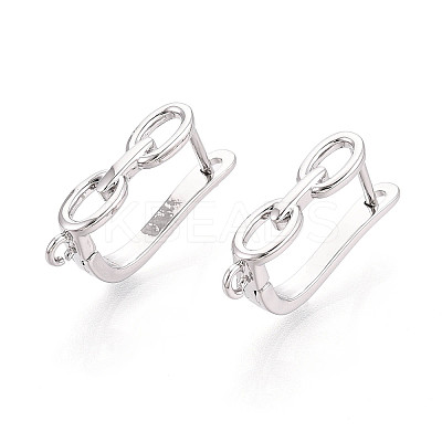 Brass Hoop Earring Findings KK-N267-24P-1