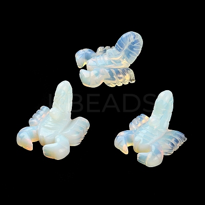 Opalite Carved Scorpion Figurines DJEW-M008-01I-1