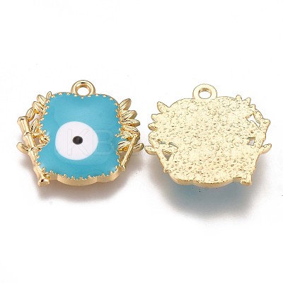 Eco-Friendly Alloy Enamel Pendants ENAM-N050-31C-NR-1